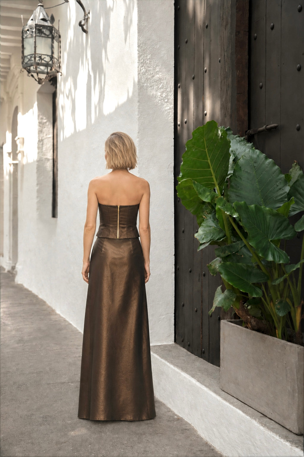 Aire Skirt in Bronze — Casa Botanica, Tinta Latina