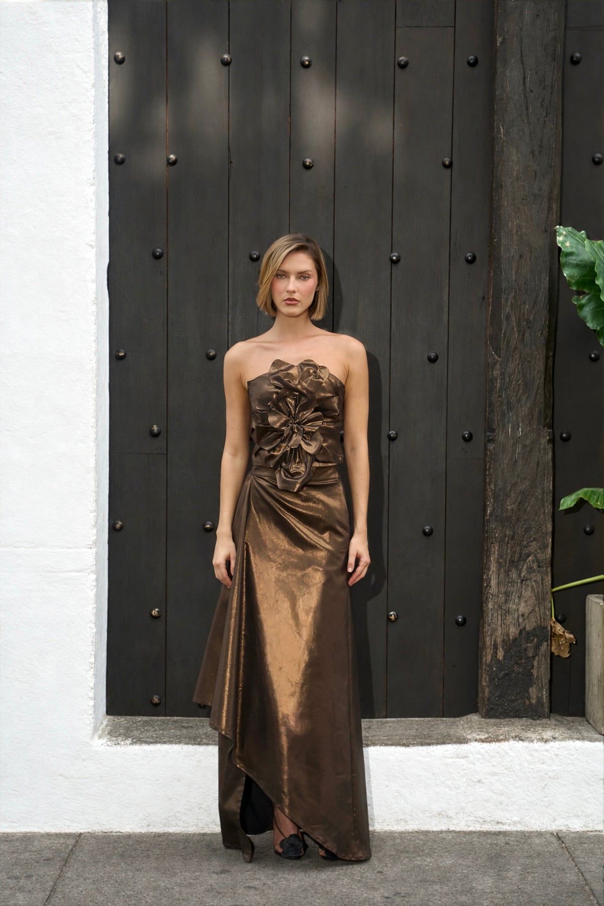 Aire Skirt in Bronze — Casa Botanica, Tinta Latina