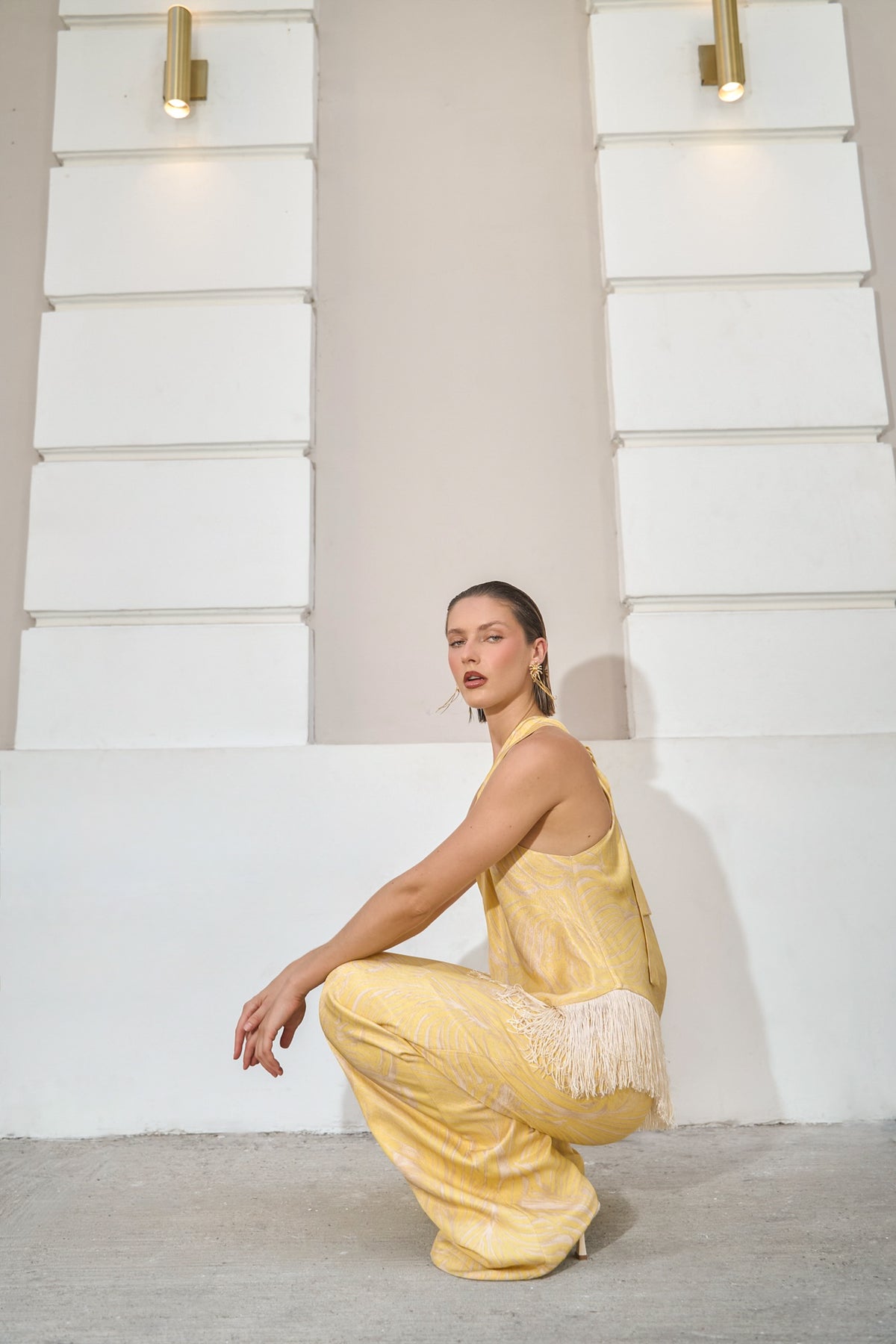 Almendra Blouse in Butter Botanical Print — Casa Botanica, Tinta Latina