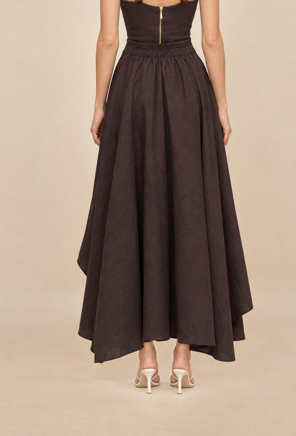 Carajillo Skirt in Chocolate — Casa Botanica, Tinta Latina