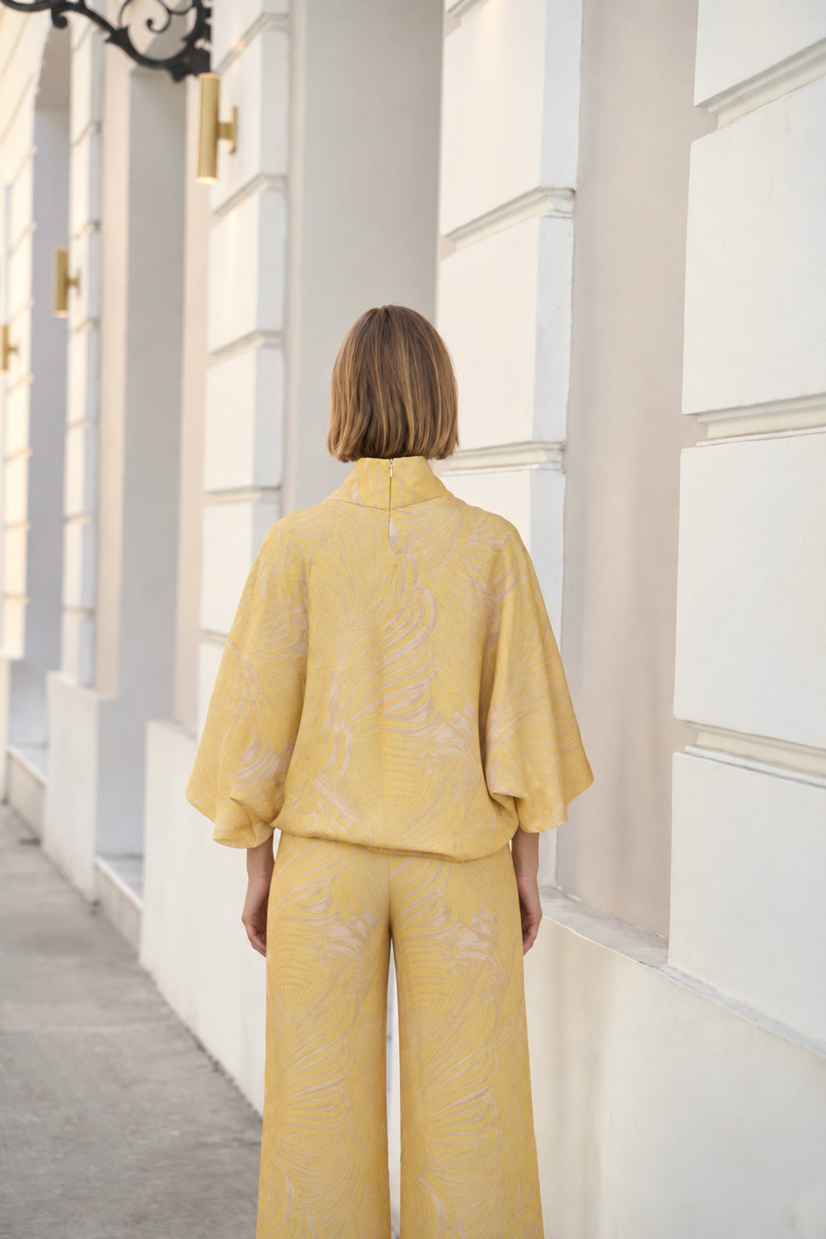 Ginebra Blouse in Butter Botanical Print — Casa Botanica, Tinta Latina