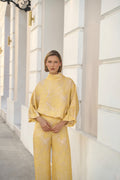 Ginebra Blouse in Butter Botanical Print — Casa Botanica, Tinta Latina