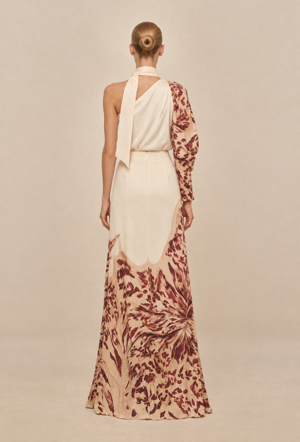 Jasmine Skirt in Ivory Orchid Print — Casa Botanica, Tinta Latina
