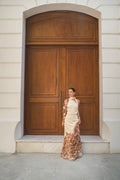 Jasmine Skirt in Ivory Orchid Print — Casa Botanica, Tinta Latina