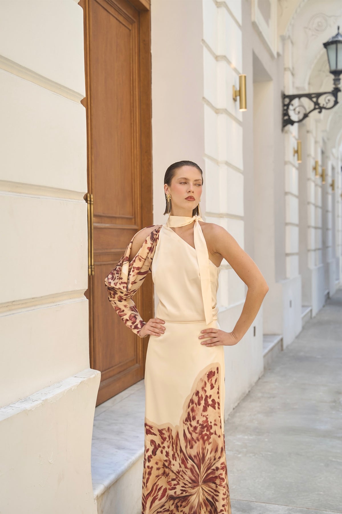 Lima Blouse in Ivory Orchid Print — Casa Botanica, Tinta Latina