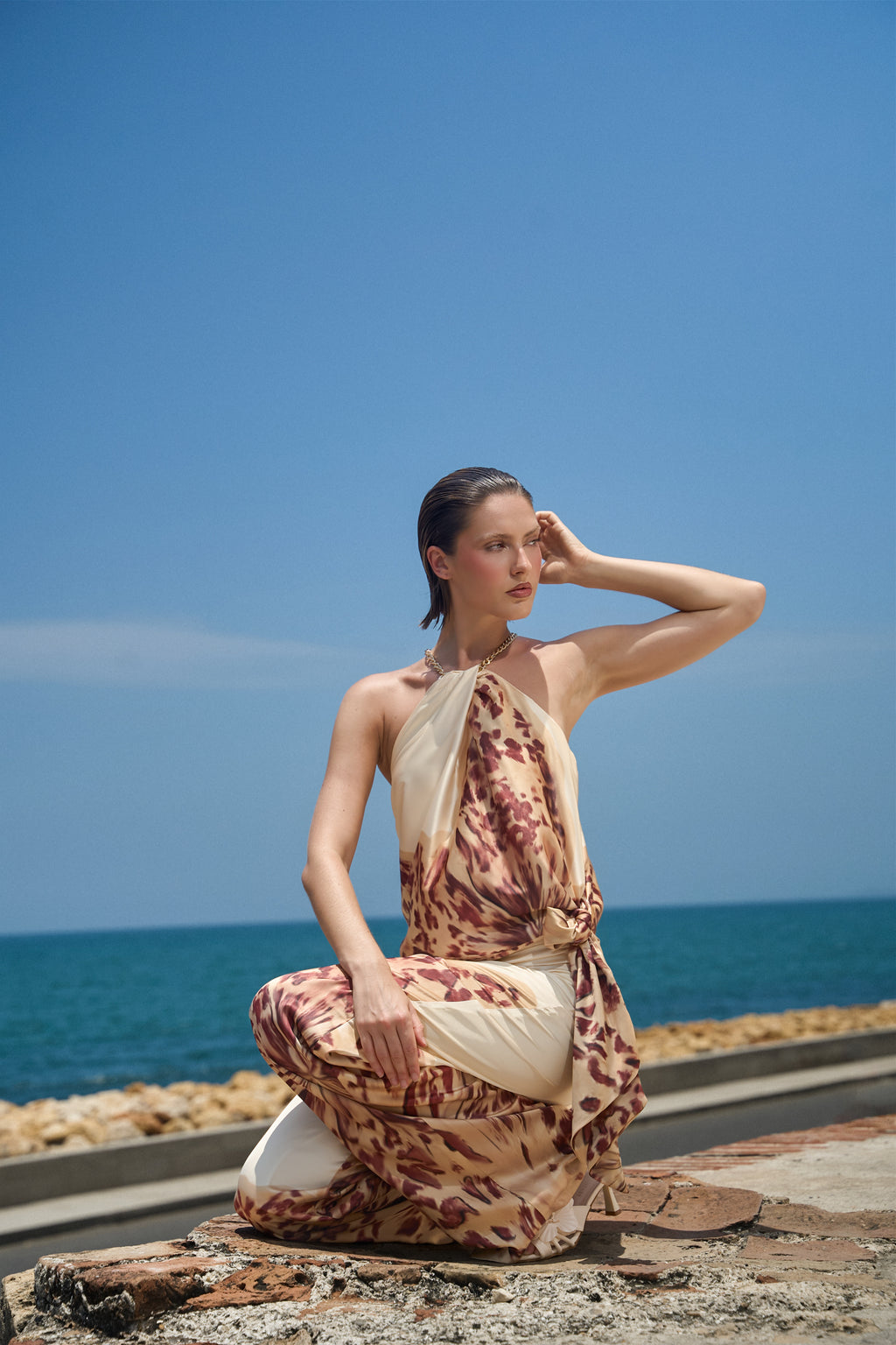 Lychee Blouse in Ivory Orchid Print — Casa Botanica, Tinta Latina
