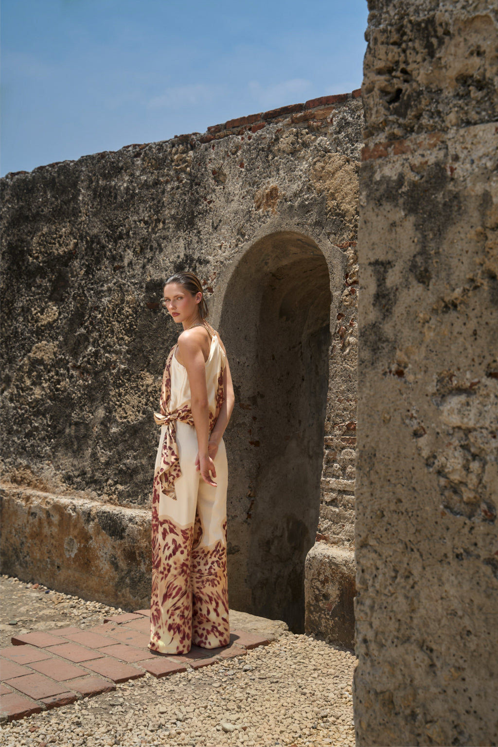 Orchid Pants in Ivory Orchid Print — Casa Botanica, Tinta Latina