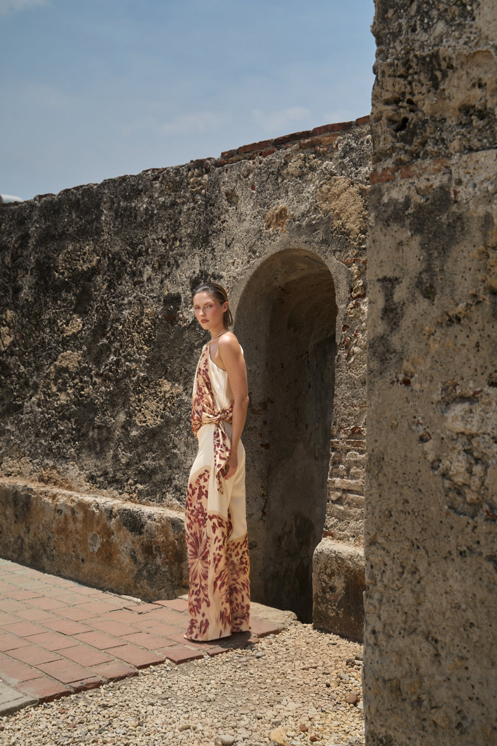Orchid Pants in Ivory Orchid Print — Casa Botanica, Tinta Latina